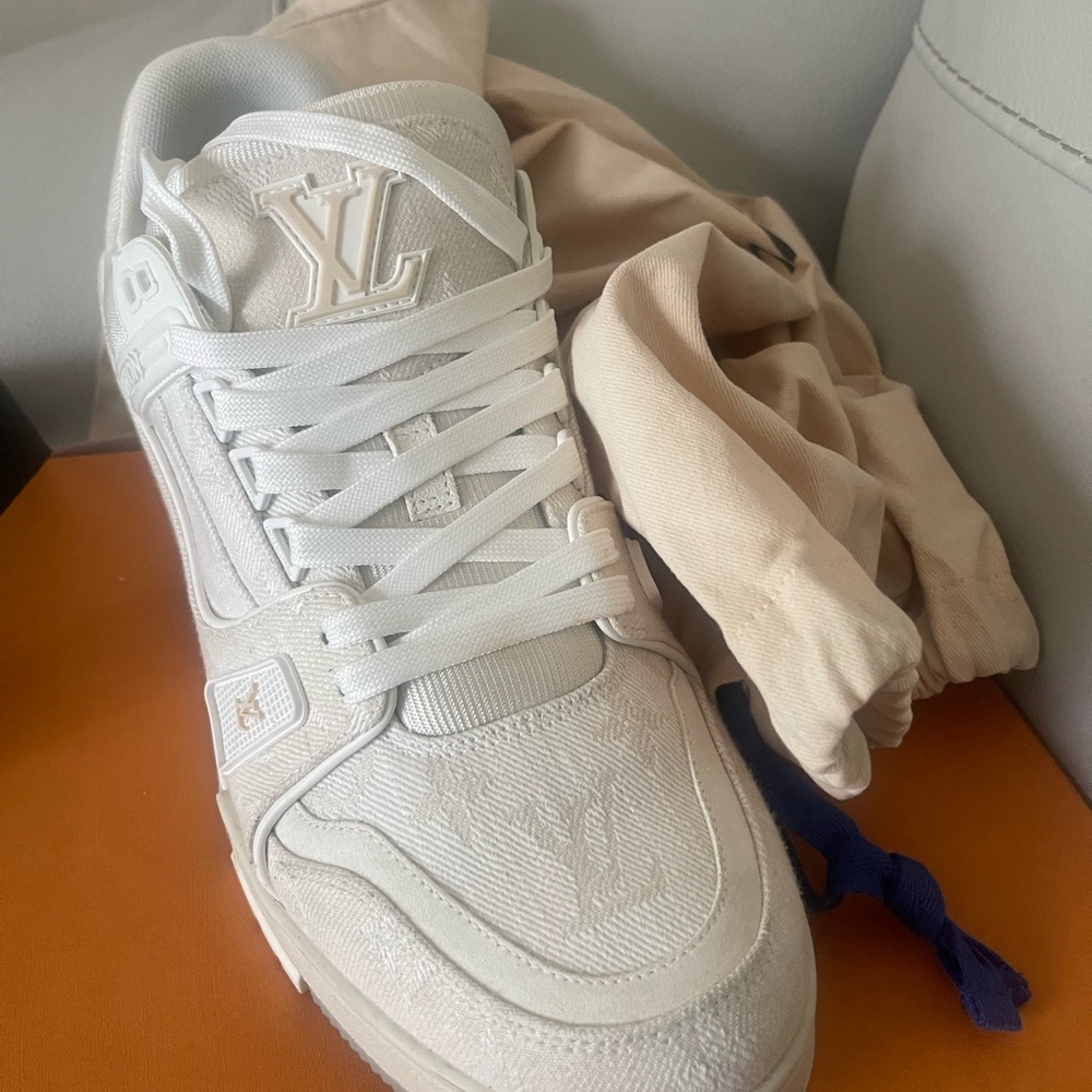 Louis Vuitton Cream Monogram Sneakers